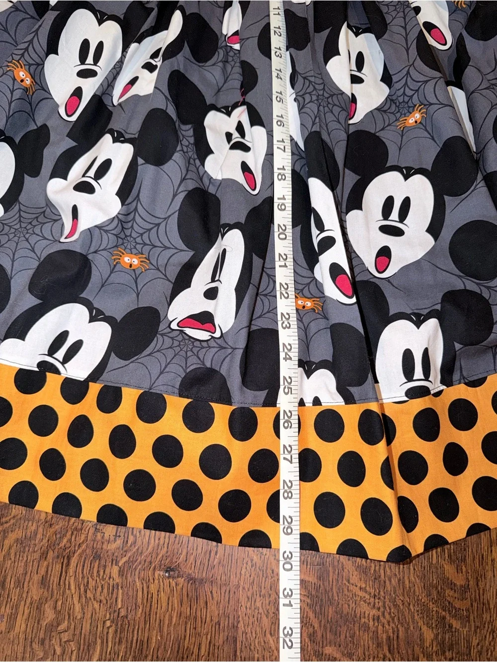 Disney Orange & Black Polka Dot Mickey Halter Dress